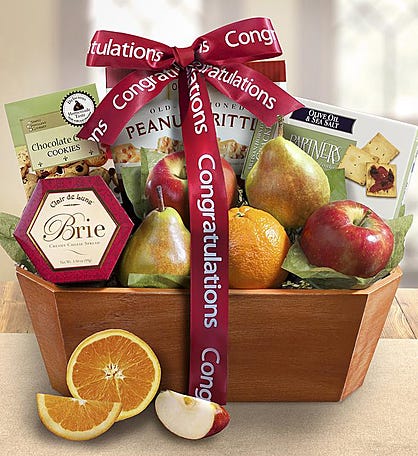 Congratulations from the Orchard Fruit Gift Basket